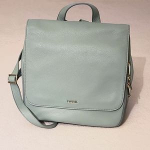 Fossil Leather Mint Bag